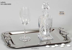 ΣΕΤ ΓΑΜΟΥ ΚΑΡΑΦΑ ΚΑΙ ΠΟΤΗΡΙ ΔΙΣΚΟΣ ΜΕ ΣΧΕΔΙΟ ΣΤΡΑΣ NOV-266/418050 124.00€!!!