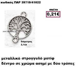 ΔΕΝΤΡΟ ΕΠΑΡΓΥΡΟ ΣΕ ΣΤΡΟΓΓΥΛΟ ΠΛΑΙΣΙΟ ΜΕ ΔΥΟ ΤΡΥΠΕΣ ACCESSORIES ΓΙΑ ΜΠΟΜΠΟΝΙΕΡΕΣ-ΔΩΡΑ ΠΑΡ-39719