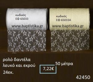 ΔΑΝΤΕΛΑ κορδέλα 50 μέτρων 24εκ. για μπομπονιέρες-αμπαλάζ ΕΦ-65033