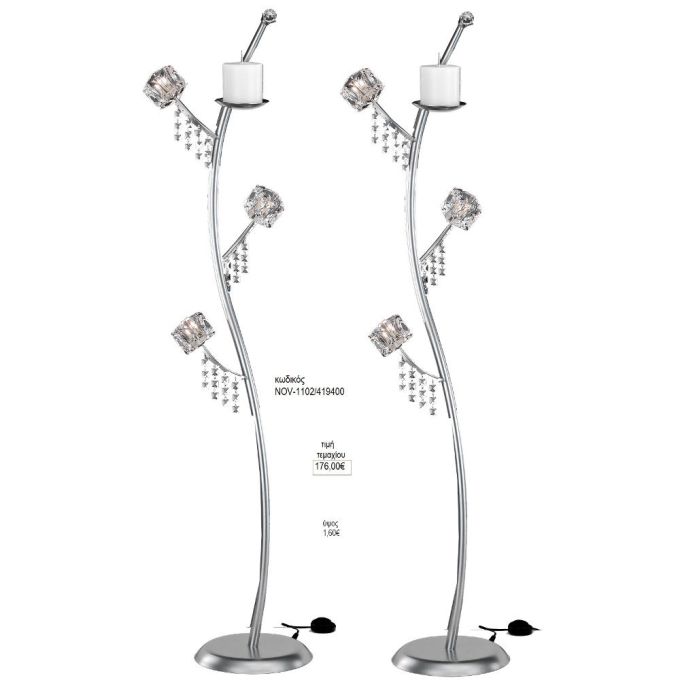 φωτιστικό γάμου με γυάλινα nov 1102