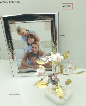 ΔΕΝΤΡΟ ΜΕ ΛΟΥΛΟΥΔΙΑ σε βότσαλο ορειχάλκινη χειροποίητη & ΚΟΡΝΙΖΑ με επίστρωση άργυρου 950° για πασχαλινό δώρο ΤΖΑ-01077 42.00€!!!!