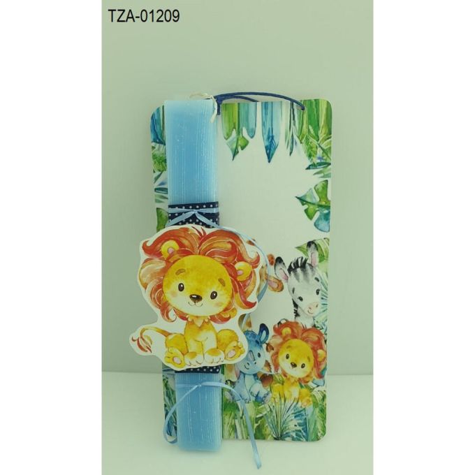 ΛΙΟΝΤΑΡΙ ΞΥΛΙΝΟ ΛΑΜΠΑΔΑ ΠΑΣΧΑΛΙΝΗ ΣΕ ΞΥΛΙΝΗ ΠΛΑΤΗ