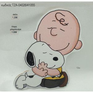 snoopy ξύλινο μαγνητάκι τζα 04026