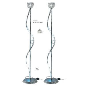 φωτιστικό γάμου ασημί στριφτή βέργα και κρυσταλλα nov 1131