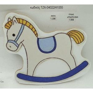 αλογάκι κουνιστό ξύλινο μαγνητάκι τζα 04022