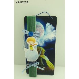 ΜΙΚΡΟΣ ΠΡΙΓΚΙΠΑΣ ΞΥΛΙΝΟ ΛΑΜΠΑΔΑ ΠΑΣΧΑΛΙΝΗ ΣΕ ΞΥΛΙΝΗ ΠΛΑΤΗ