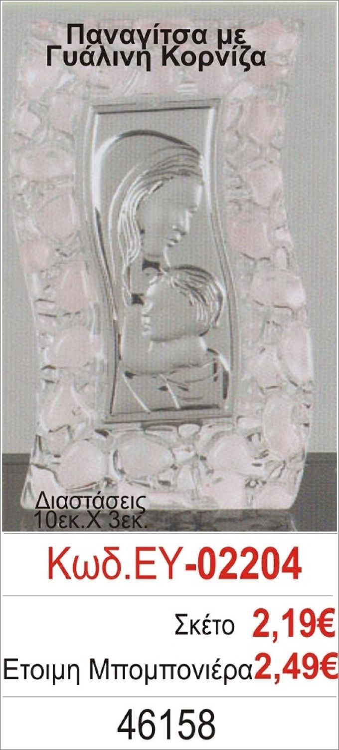 ΠΑΝΑΓΙΤΣΑ ΜΠΟΜΠΟΝΙΕΡΑ ΒΑΠΤΙΣΗΣ ΓΥΑΛΙΝΗ ΚΟΡΝΙΖΑ ΕΥ-02204