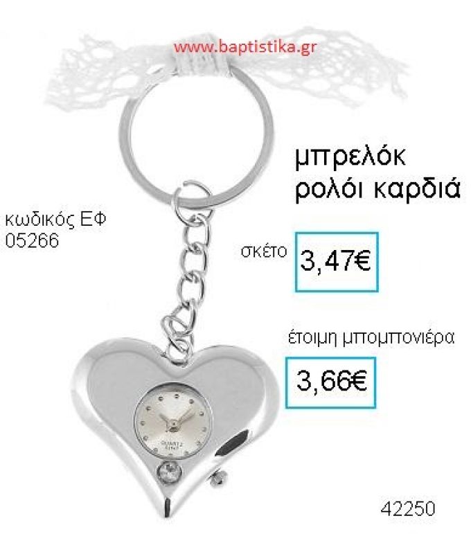 ΚΑΡΔΙΑ ΡΟΛΟΪ ΜΠΡΕΛΟΚ μπομπονιέρα Βάπτισης ΕΦ-05266