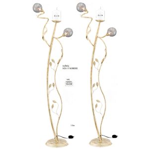 φωτιστικό γάμου χρυσό με γυάλινες μπάλες nov 1114