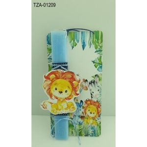 ΛΙΟΝΤΑΡΙ ΞΥΛΙΝΟ ΛΑΜΠΑΔΑ ΠΑΣΧΑΛΙΝΗ ΣΕ ΞΥΛΙΝΗ ΠΛΑΤΗ