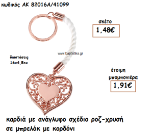 ΚΑΡΔΙΑ ΜΕ ΑΝΑΓΛΥΦΟ ΣΧΕΔΙΟ ΡΟΖ-ΧΡΥΣΟ ΜΠΡΕΛΟΚ ΓΙΑ ΜΠΟΜΠΟΝΙΕΡΑ ΓΑΜΟΥ ΑΚ-82016Α/41099