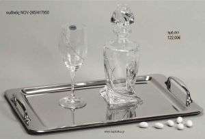 ΣΕΤ ΓΑΜΟΥ ΚΑΡΑΦΑ ΚΑΙ ΠΟΤΗΡΙ ΔΙΣΚΟΣ ΜΕ ΣΧΕΔΙΟ ΣΤΡΑΣ NOV-245/417950 122.00€!!!