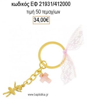 ΜΑΡΤΥΡΙΚΟ ΒΑΠΤΙΣΗΣ ΜΠΡΕΛΟΚ ΜΕ ΕΠΙΧΡΥΣΗ ΜΠΑΛΑΡΙΝΑ ΚΑΙ ΡΟΖ ΦΙΛΝΤΙΣΙ ΣΤΑΥΡΟ ΕΦ-21931/412000 34.00€!!!