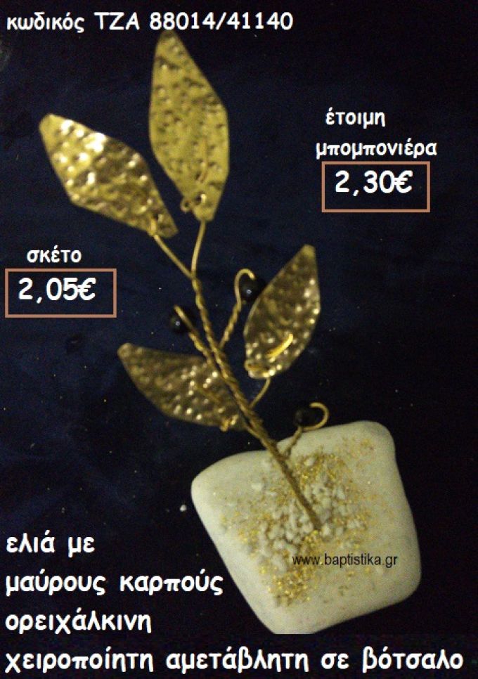 ΕΛΙΑ ΟΡΕΙΧΑΛΚΙΝΗ ΜΕ ΜΑΥΡΟΥΣ ΚΑΡΠΟΥΣ ΣΕ ΒΟΤΣΑΛΟ ΓΙΑ ΜΠΟΜΠΟΝΙΕΡΕΣ ΓΑΜΟΥ ΤΖΑ 88014/41140