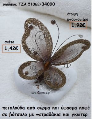 ΠΕΤΑΛΟΥΔΑ ΑΠΟ ΣΥΡΜΑ ΚΑΙ ΥΦΑΣΜΑ ΚΑΦΕ ΣΕ ΒΟΤΣΑΛΟ ΓΙΑ ΜΠΟΜΠΟΝΙΕΡΕΣ ΒΑΠΤΙΣΗΣ  ΤΖΑ 51062/34090