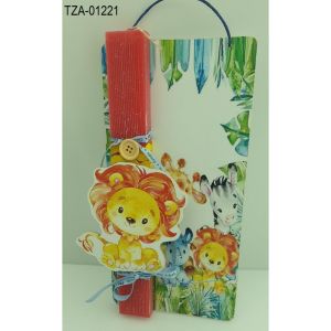 ΛΙΟΝΤΑΡΙ ΞΥΛΙΝΟ ΛΑΜΠΑΔΑ ΠΑΣΧΑΛΙΝΗ ΣΕ ΞΥΛΙΝΗ ΠΛΑΤΗ