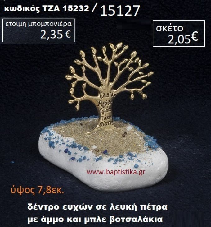 ΔΕΝΤΡΟ ΕΥΧΩΝ ΠΑΝΩ ΣΕ ΒΡΑΧΟ ΘΑΛΑΣΣΗΣ ΜΕ ΑΜΜΟ ΚΑΙ ΜΠΛΕ ΒΟΤΣΑΛΑΚΙΑ ΤΖΑ-15232/15127