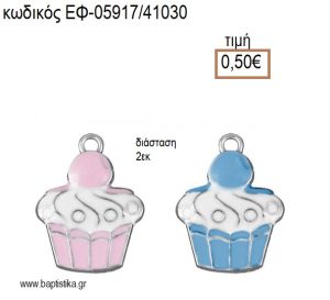 ΚΑΠΚΕΙΚ CUPCAKE ΜΕΤΑΛΛΙΚΟ ΜΕ ΣΜΑΛΤΟ ΓΑΛΑΖΙΟ Η' ΡΟΖ 2 ΕΚΑΤΟΣΤΩΝ accessories για μπομπονιέρες - δώρα ΕΦ-05917/41030 0.50€!!!