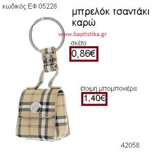 ΤΣΑΝΤΑΚΙ ΚΑΡΩ ΜΠΡΕΛΟΚ μπομπονιέρα Βάπτισης ΕΦ-05228