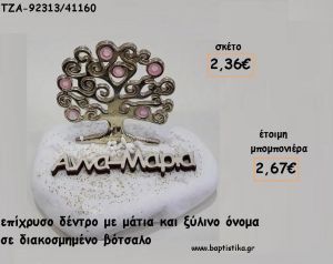 ΔΕΝΤΡΟ ΜΕ ΜΑΤΑΚΙΑ ΚΑΙ ΞΥΛΙΝΟ ΟΝΟΜΑ ΣΕ ΒΟΤΣΑΛΟ ΓΙΑ ΜΠΟΜΠΟΝΙΕΡΕΣ ΒΑΠΤΙΣΗΣ / ΔΩΡΑ ΕΟΡΤΩΝ - ΓΕΝΝΗΣΗΣ - ΠΑΡΤΥ ΤΖΑ-92313/41160 2.67€!!!