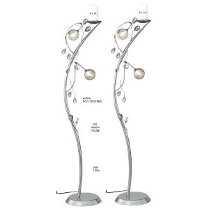φωτιστικό γάμου με κρύσταλλα και γυάλινες μπάλες nov 1128