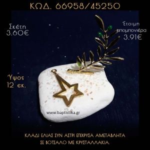 ΚΛΑΔΙ ΕΛΙΑΣ ΚΑΙ ΑΣΤΕΡΙ ΣΕ ΒΟΤΣΑΛΟ ΜΕ ΓΚΛΙΤΕΡ ΜΠΟΜΠΟΝΙΕΡΑ - ΔΩΡΟ 66958/45250