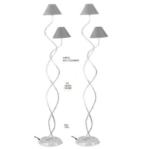 φωτιστικό ασημί με καπέλα nov-1122