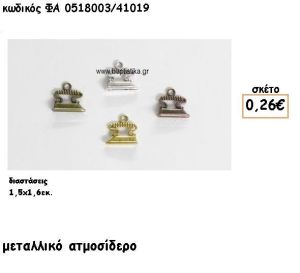 ΑΤΜΟΣΙΔΕΡΟ ΕΠΑΡΓΥΡΟ-ΕΠΙΧΡΥΣΟ-ΜΠΡΟΝΖΕ-ΧΑΛΚΙΝΟ ACCESSORIES ΓΙΑ ΜΠΟΜΠΟΝΙΕΡΕΣ-ΔΩΡΑ ΦΑ 0518003/41019