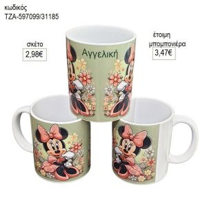 minnie μίνυ με λουλούδια κούπα τζα 597099