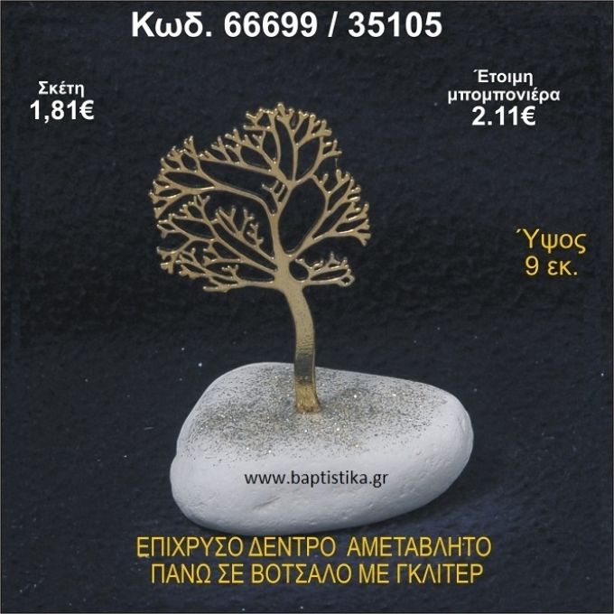 ΔΕΝΤΡΟ ΕΠΙΧΡΥΣΟ ΜΕ ΚΑΡΠΟΥΣ ΑΠΟ ΣΜΑΛΤΟ ΣΕ ΒΟΤΣΑΛΟ ΜΕ ΓΚΛΙΤΕΡ ΚΑΙ ΧΑΝΤΡΕΣ ΜΠΟΜΠΟΝΙΕΡΑ - ΔΩΡΟ 66676/74160