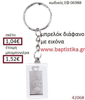 ΠΑΝΑΓΙΤΣΑ μπρελόκ διάφανο accessories για βάπτιση ΕΦ-06988