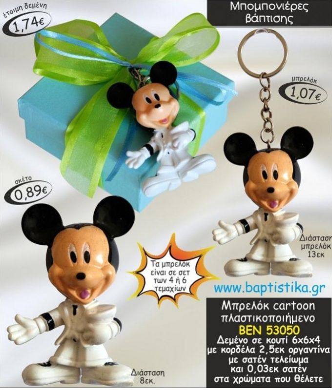 CARTOON ΜΠΡΕΛΟΚ ΠΛΑΣΤΙΚΟΠΟΙΗΜΕΝΟ ΜΠΟΜΠΟΝΙΕΡΑ ΒΑΠΤΙΣΗΣ ΒΕΝ-53050 1.07 €!!!