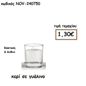 ΚΕΡΙ ΣΕ ΓΥΑΛΙΝΟ  ΓΙΑ ΚΗΡΟΣΤΑΤΕΣ ΚΑΙ ΦΑΝΑΡΙΑ NOV-54162Ν