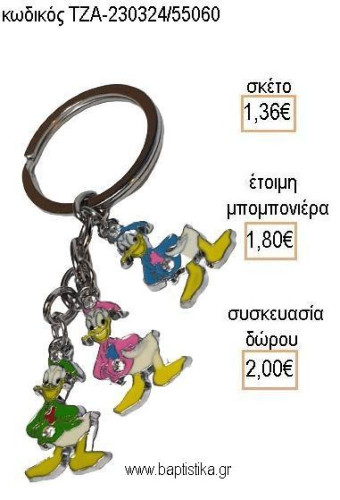 ΝΤΟΝΑΛΤ DONALD ΜΕΤΑΛΛΙΚΟ ΜΠΡΕΛΟΚ για μπομπονιέρες - δώρα πάρτυ - εορτών - γέννησης - γούρια - φτιάξτο μόνος σου ΤΖΑ-230324/55060 1.36!!!