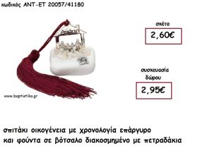 ΣΠΙΤΑΚΙ ΟΙΚΟΓΕΝΕΙΑ ''ΑΓΑΠΗ'' ΕΠΑΡΓΥΡ ΣΕ ΒΟΤΣΑΛΟ ΜΕ ΧΡΟΝΟΛΟΓΙΑ ΚΑΙ ΦΟΥΝΤΑ για γούρι - δώρο ΑΝΤ-ΕΤ 20057/41180 2.95€!!!!