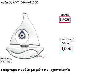 ΚΑΡΑΒΑΚΙ ΕΠΑΡΓΥΡΟΜΕ ΜΑΤΙ ΚΑΙ ΧΡΟΝΟΛΟΓΙΑ ΓΙΑ ΓΟΥΡΙ-ΔΩΡΟ ΑΝΤ-2444/41080
