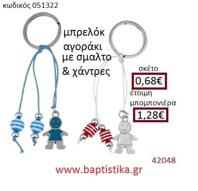 ΑΓΟΡΑΚΙ μπρελόκ μεταλλικό με σμάλτο accessories για βάπτιση ΕΦ-051322