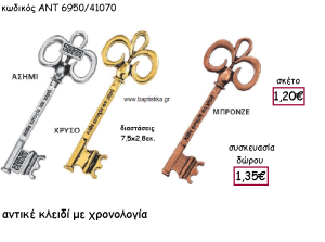 ΚΛΕΙΔΙ ΑΝΤΙΚΕ ΜΕ ΕΥΧΕΣ ΜΕ Η' ΧΩΡΙΣ ΧΡΟΝΟΛΟΓΙΑ ΓΙΑ ΓΟΥΡΙ-ΔΩΡΟ ΑΝΤ-6950/41070