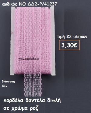 ΚΟΡΔΕΛΑ ΔΑΝΤΕΛΑ ΔΙΠΛΗ ΧΡΩΜΑ ΡΟΖ ΓΙΑ ΜΠΟΜΠΟΝΙΕΡΕΣ-ΑΜΠΑΛΑΖ NO ΔΔ1.Β/41187