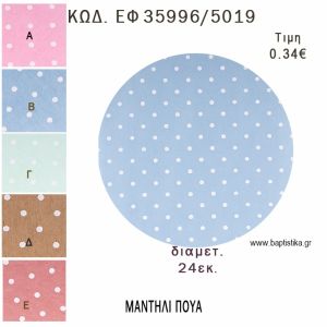 ΜΑΝΤΗΛΙ ΠΟΥΑ ΣΤΡΟΓΓΥΛΟ 24ΕΚ φτιάξτο μόνος - υλικά για μπομπονιέρες  ΕΦ 35996/5019 0.34€!!!