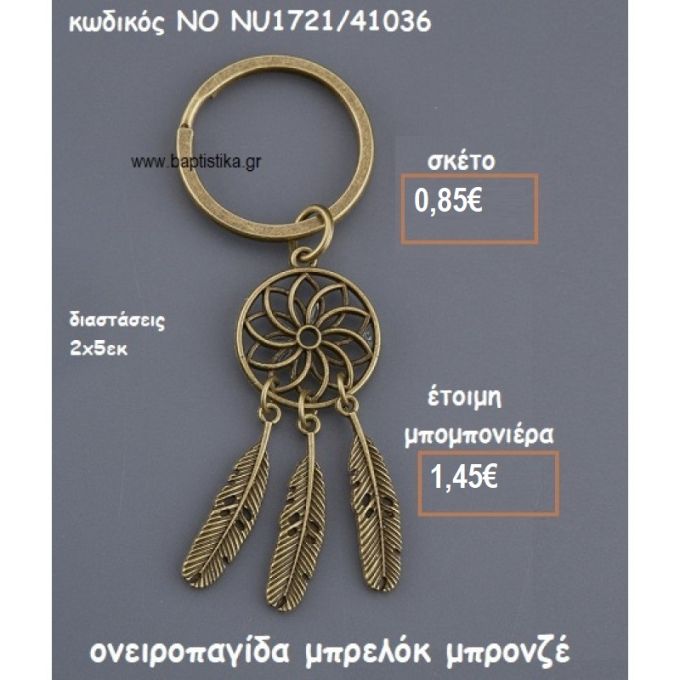 ΟΝΕΙΡΟΠΑΓΙΔΑ ΜΠΡΕΛΟΚ ΜΠΡΟΝΖΕ ΓΙΑ ΜΠΟΜΠΟΝΙΕΡΕΣ ΒΑΠΤΙΣΗΣ NO NU1721/41036