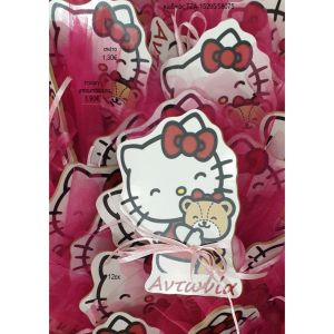 hello kitty με αρκουδάκι ξύλινο μαγνητάκι τζα 15295/58075