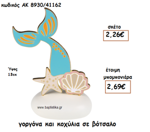 ΓΟΡΓΟΝΑ ΚΑΙ ΚΟΧΥΛΙΑ ΣΕ ΒΟΤΣΑΛΟ ΓΙΑ ΜΠΟΜΠΟΝΙΕΡΕΣ ΒΑΠΤΙΣΗΣ ΑΚ-8930/41162