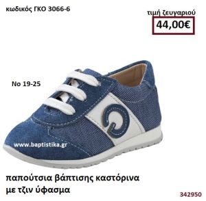 ΠΑΠΟΥΤΣΙΑ ΒΑΠΤΙΣΗΣ ΚΑΣΤΟΡΙΝΑ ΜΕ ΤΖΙΝ ΥΦΑΣΜΑ GORGINO ΔΕΡΜΑΤΙΝΑ-ΑΝΑΤΟΜΙΚΑ ΓΚΟ 3066-6