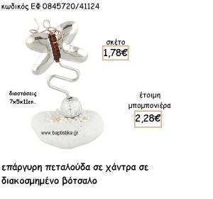 ΠΕΤΑΛΟΥΔΑ ΕΠΑΡΓΥΡΗΗ ΠΑΝΩ ΣΕ ΧΑΝΤΡΑ ΣΕ ΒΟΤΣΑΛΟ ΓΙΑ ΜΠΟΜΠΟΝΙΕΡΕΣ ΒΑΠΤΙΣΗΣ ΕΦ 0845720/41124