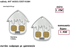 ΣΠΙΤΑΚΙ ΕΠΑΡΓΥΡΟ ΜΕΤΑΛΛΙΚΟ ΜΕ ΧΡΟΝΟΛΟΓΙΑ για γούρι - δώρο ΑΝΤ-Μ2021/2207/41084 1.40€!!!!