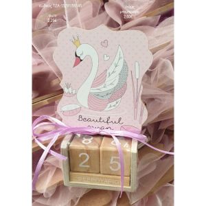 κύκνος με κορώνα ξύλινο κοπτικό σε ξύλινο ημερολόγια τζα 15291/56145