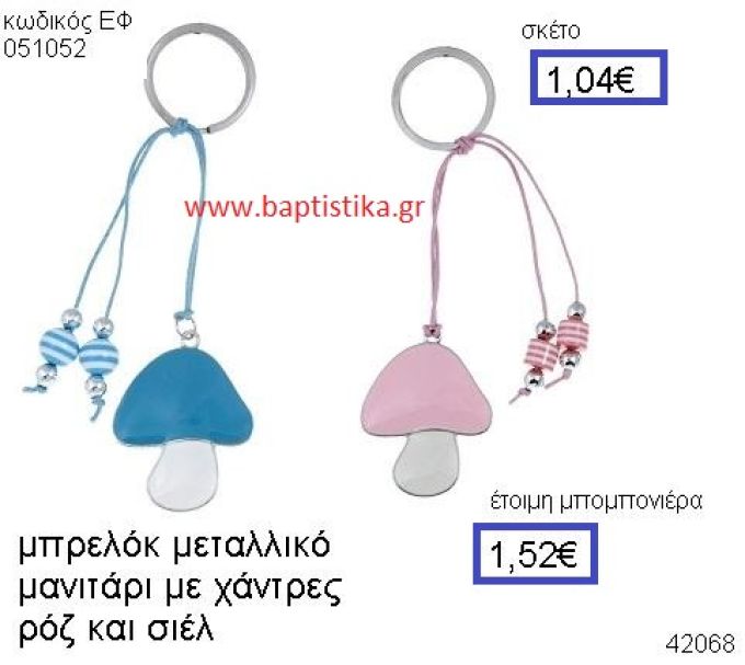 ΜΑΝΙΤΑΡΙ ΜΕΤΑΛΛΙΚΟ ΜΠΡΕΛΟΚ ΜΕ ΧΑΝΤΡΕΣ μπομπονιέρα Βάπτισης ΕΦ-051052