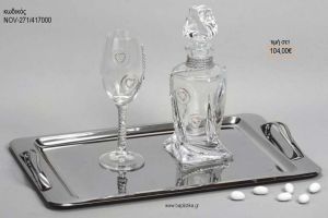 ΣΕΤ ΓΑΜΟΥ ΚΑΡΑΦΑ ΚΑΙ ΠΟΤΗΡΙ ΔΙΣΚΟΣ ΜΕ ΣΧΕΔΙΟ NOV-271/417000 104.00€!!!