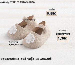 ΠΑΠΟΥΤΣΑΚΙ ΑΠΟ ΓΑΖΑ ΜΕ ΛΟΥΛΟΥΔΙ ΓΙΑ ΜΠΟΜΠΟΝΙΕΡΕΣ ΒΑΠΤΙΣΗΣ ΠΑΡ-Γ17316/41056